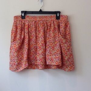 Floral skirt.